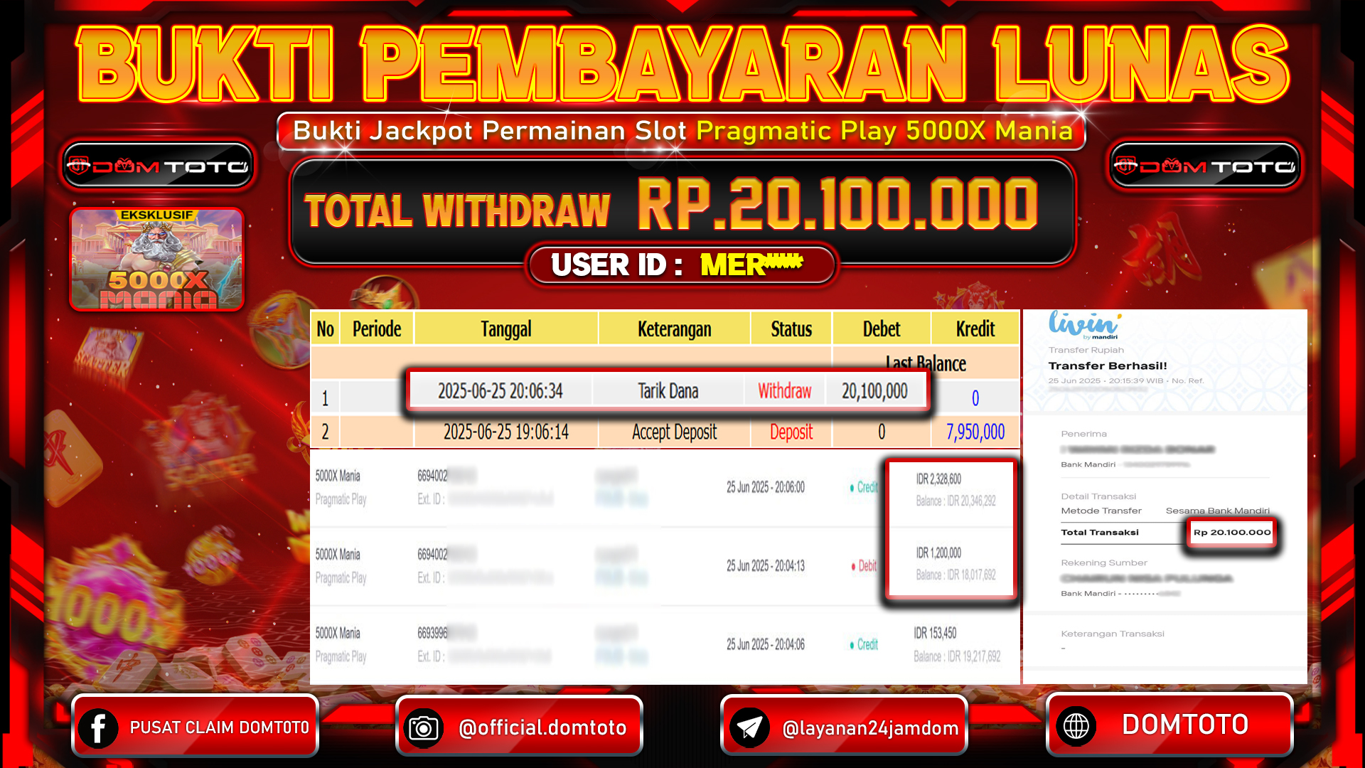 JACKPOT SLOT 5000X MANIA 25  JUNI 2025